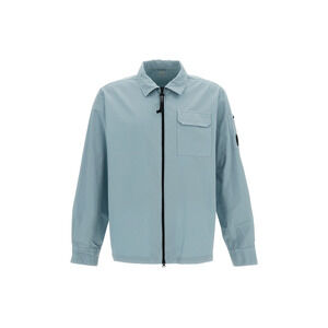 C.P. COMPANY Light Blue Organic Gabardine Shirt Jacket